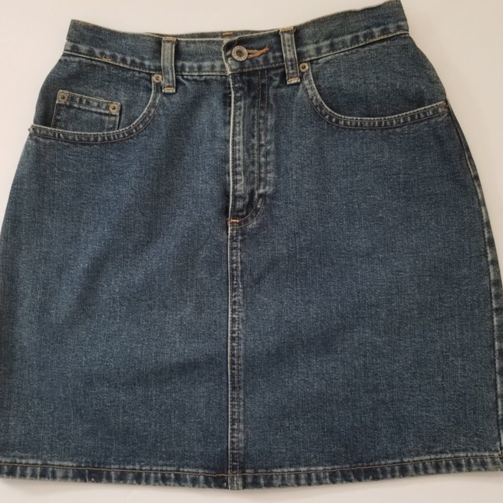 High Rise Denim Skirt